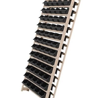 Estante Gaveteiro Metálica N3 150x60x18,5Cm Com 60 Peças 60/03 Preta Worker