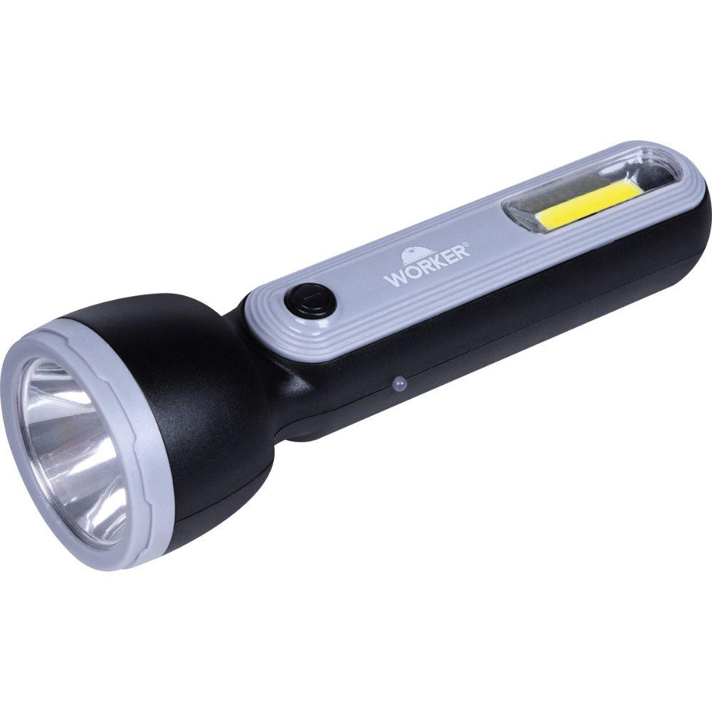 Lanterna LED Recarregável 2 Leds USB LRW180 Worker - 3