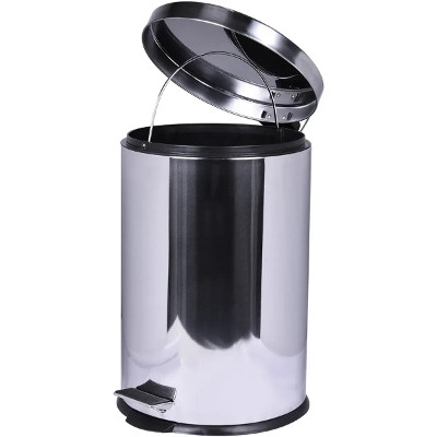 Lixeira Redonda 20 Litros Aço Inox Com Pedal Kala