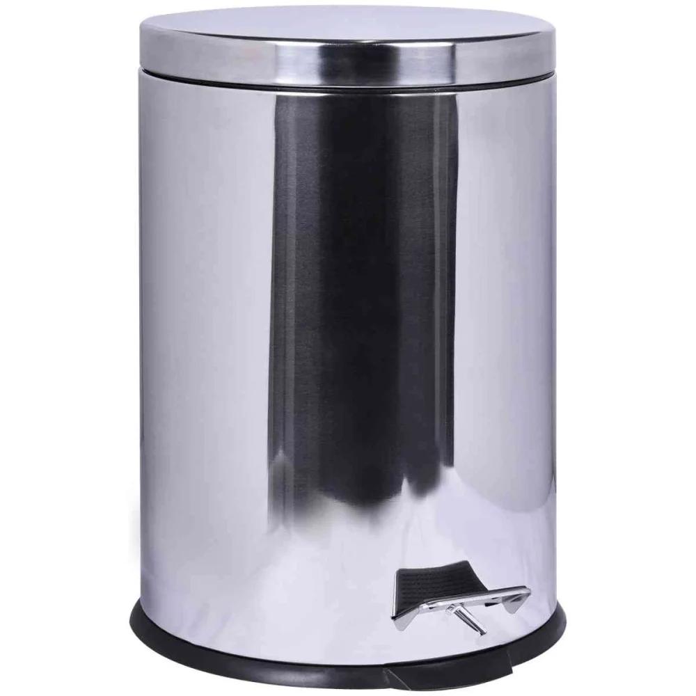 Lixeira Redonda 5 Litros Aço Inox Com Pedal Kala - 3