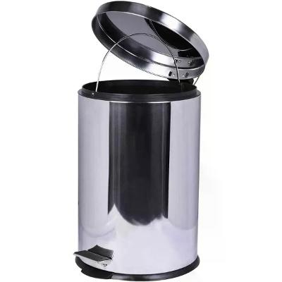 Lixeira Redonda 5 Litros Aço Inox Com Pedal Kala
