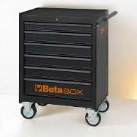Carrinho de Ferramentas 400KG Preto 6 Gavetas com Guias Telescópicas C04-BOX-N Beta