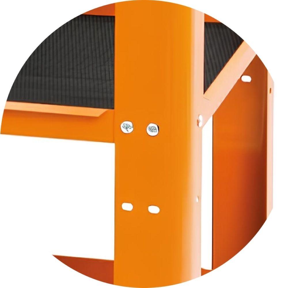 Carrinho de Ferramentas Tipo Bandeja 200KG Laranja com 3 Prateleiras C51 O Beta - 3