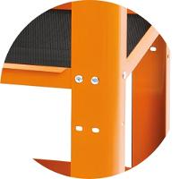 Carrinho de Ferramentas Tipo Bandeja 200KG Laranja com 3 Prateleiras C51 O Beta - 3