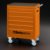 Carrinho de Ferramentas 400KG Laranja 6 Gavetas com Guias Telescópicas C04-BOX-O Beta - 2