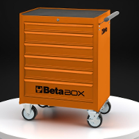 Carrinho de Ferramentas 400KG Laranja 6 Gavetas com Guias Telescópicas C04-BOX-O Beta - 3