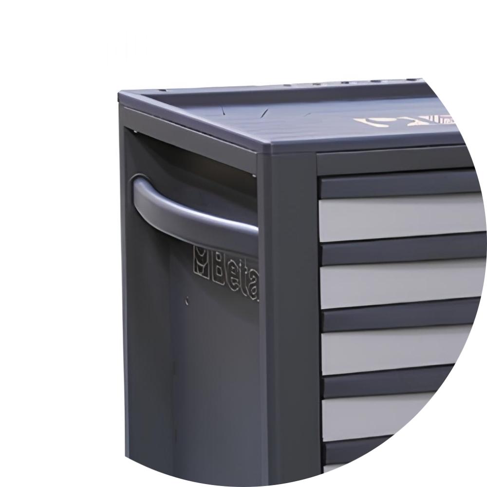 Carrinho para Ferramentas 800KG Laranja e Cinza 7 Gavetas Tampo de Madeira Fechadura RSC24/7-G Beta - 4