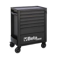 Carrinho para Ferramentas 800KG Preto 7 Gavetas Tampo de Madeira Fechadura RSC24/7-N Beta - 1