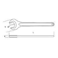 Chave Fixa de Boca Fosfatizada 105mm DIN 894 53 105 Beta - 2