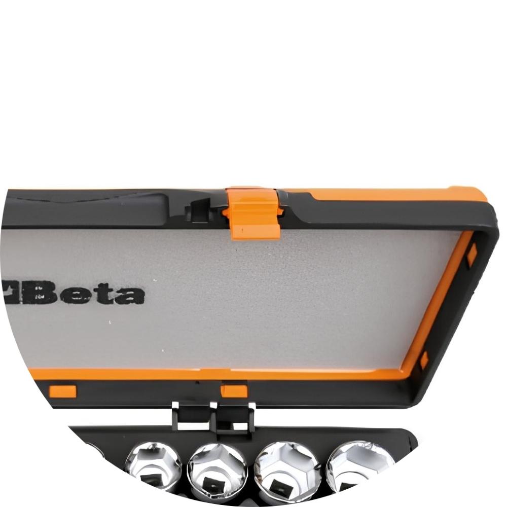 Jogo de Soquetes Estriados 1/2'' com 17 peças Catraca Reversível e Estojo Metálico 920B/C12 Beta - 5