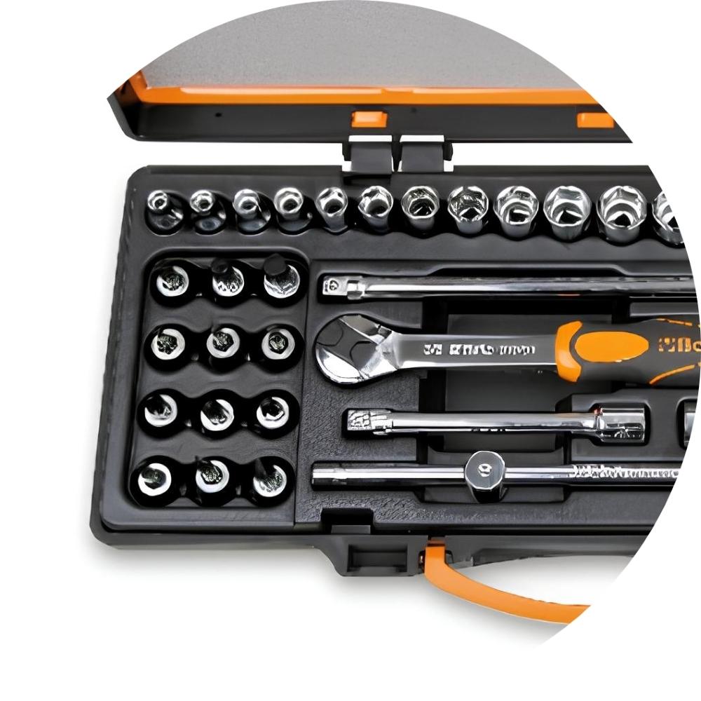 Jogo de Soquetes Sextavados com Catraca e Acessórios em Estojo Metálico 910B/C29 Beta - 3