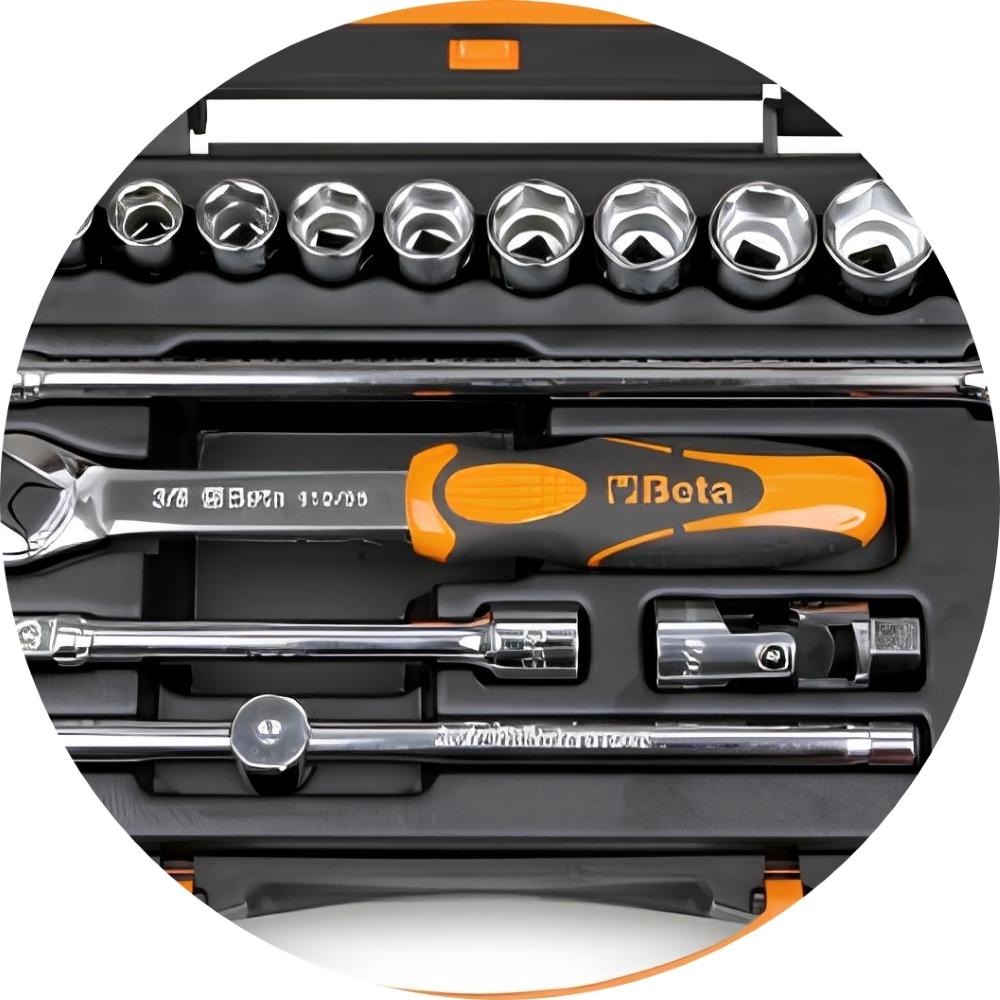 Jogo de Soquetes Sextavados com Catraca e Acessórios em Estojo Metálico 910A/C29 Beta - 4