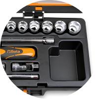 Jogo de Soquetes Sextavados com Catraca e Acessórios em Estojo Metálico 910A/C29 Beta - 5