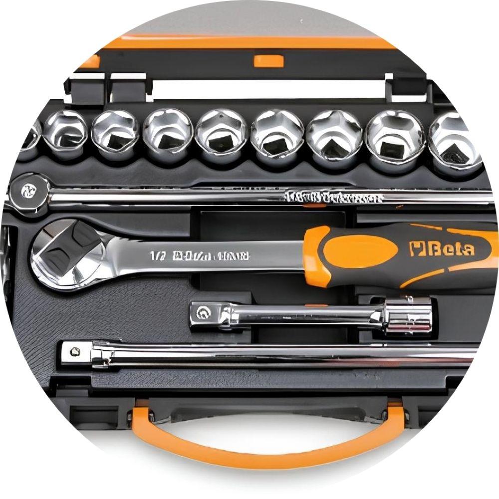 Jogo de Soquetes Sextavados 1/2'' com Catraca Acessórios em Estojo Metálico 920A/C20Q - 2