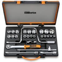 Jogo de Soquetes Estriados 1/2'' com Acessórios Catraca Chave Manivela 920B/C21 Beta - 1