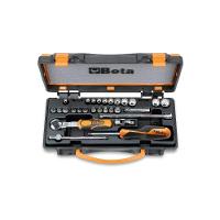 Jogo de Soquetes Estriados 28 Peças com Catraca e Acessórios 1/4'' 900MB/C28 Beta - 1