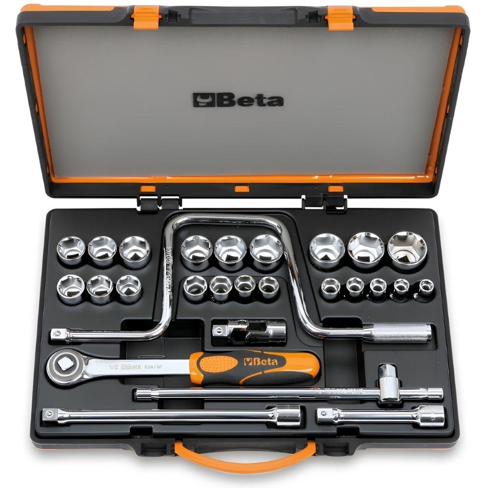 Jogo de Soquetes Estriados 1/2'' com Acessórios Catraca Chave Manivela 920B/C21X Beta - 1