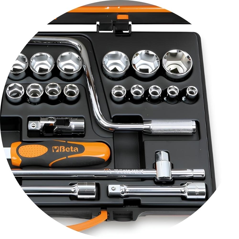 Jogo de Soquetes Estriados 1/2'' com Acessórios Catraca Chave Manivela 920B/C21X Beta - 5