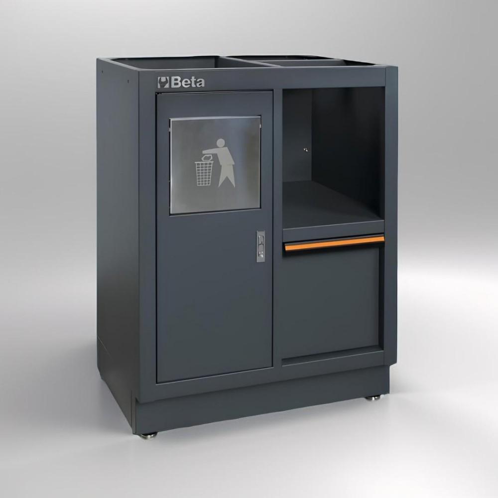 Módulo de Serviço Fixo 7 Gavetas Fechadura Central Pés Ajustáveis e Lixeira Embutida C45PRO MS Beta - 4