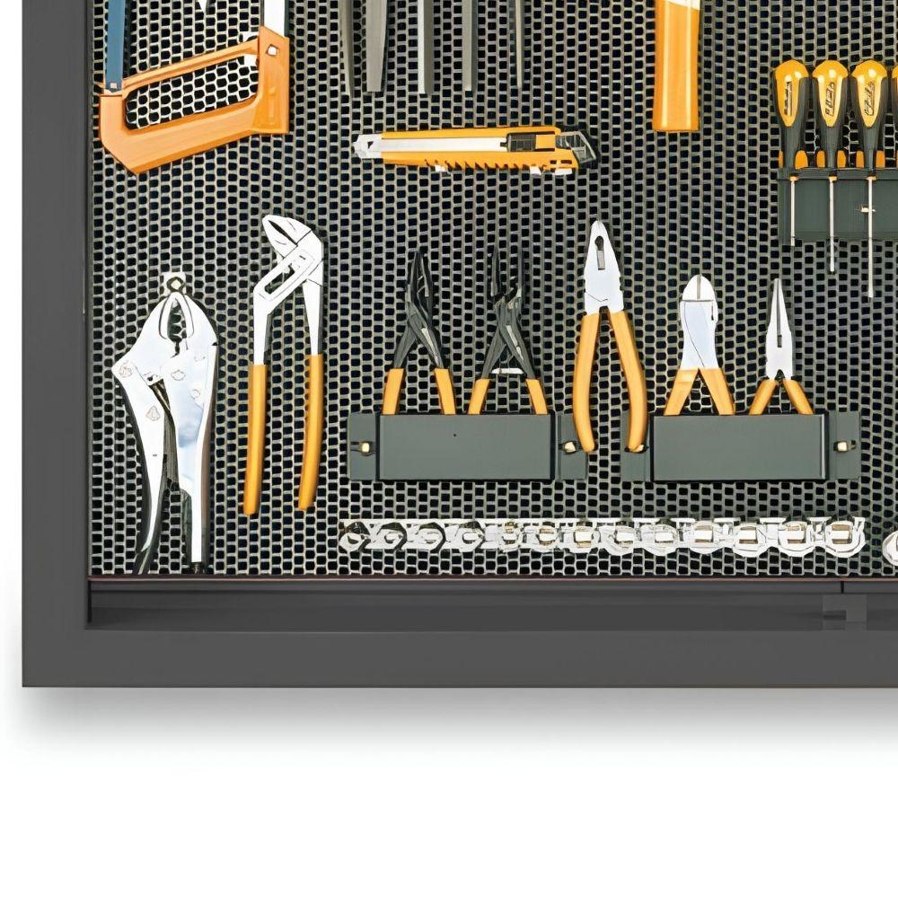 Painel de Ferramentas para Oficina Cinza com Persiana com Trava 1,36 Metros C58P-G Beta - 4