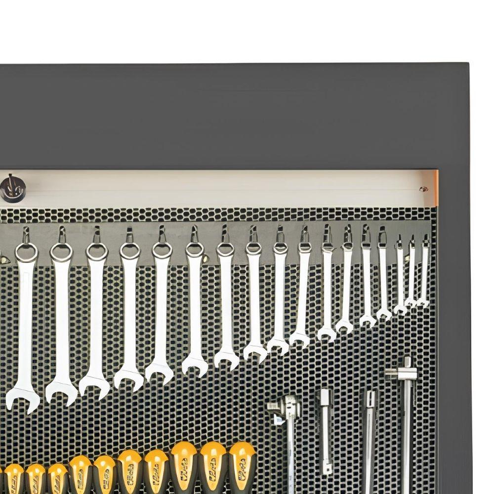 Painel de Ferramentas para Oficina Cinza com Persiana com Trava 1,36 Metros C58P-G Beta - 6