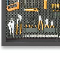 Painel de Ferramentas para Oficina Cinza com Persiana com Trava 1,36 Metros C58P-G Beta