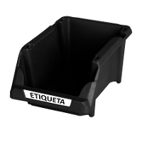 Gavetas Plástica Prática N3 Preto Empilhável Presto - 3