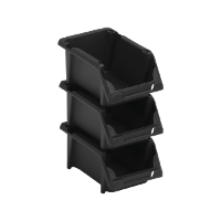 Gavetas Plástica Prática N3 Preto Empilhável Presto - 4