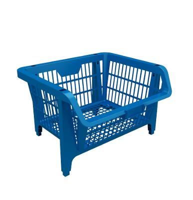 Cesto Expositor Empilhável Azul Kit com 10 Presto