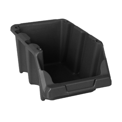 Gaveta Plástica Prática N5 Preto Empilhável Presto