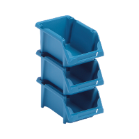 Gaveta Plástica Prática N3 Azul Empilhável Presto - 2