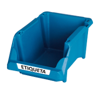 Gaveta Plástica Prática N3 Azul Empilhável Presto - 4