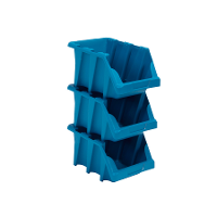 Gaveta Plástica Prática N7 Azul Empilhável Presto - 3