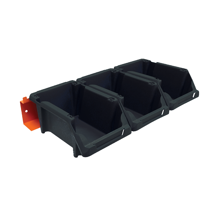 Suporte com 3 Gavetas N3 Preto Parede E Painel Presto - 1