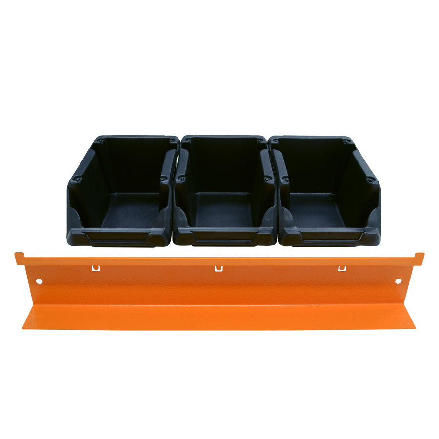 Suporte com 3 Gavetas N3 Preto Parede E Painel Presto - 2