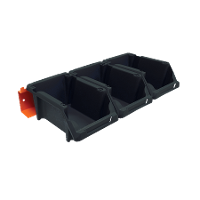 Suporte com 3 Gavetas N3 Preto Parede E Painel Presto - 1