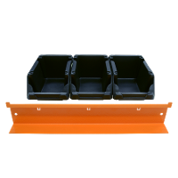 Suporte com 3 Gavetas N3 Preto Parede E Painel Presto - 2