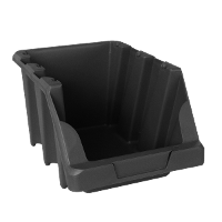 Gaveta Plástica Prática N7 Preto Empilhável 6x2 Presto - 1