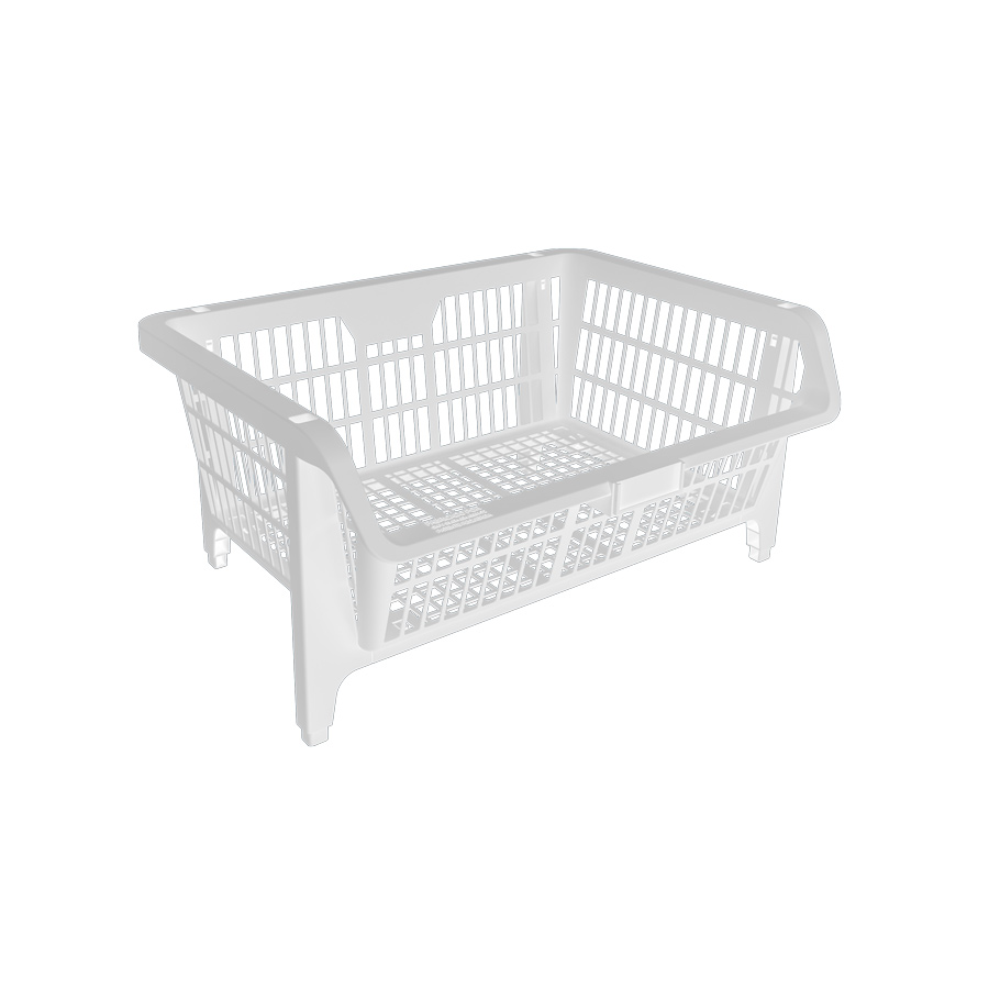 Cesto Expositor Médio Empilhável Branco Presto - 1