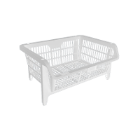 Cesto Expositor Médio Empilhável Branco Presto - 1