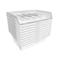 Cesto Expositor Médio Empilhável Branco Presto - 2