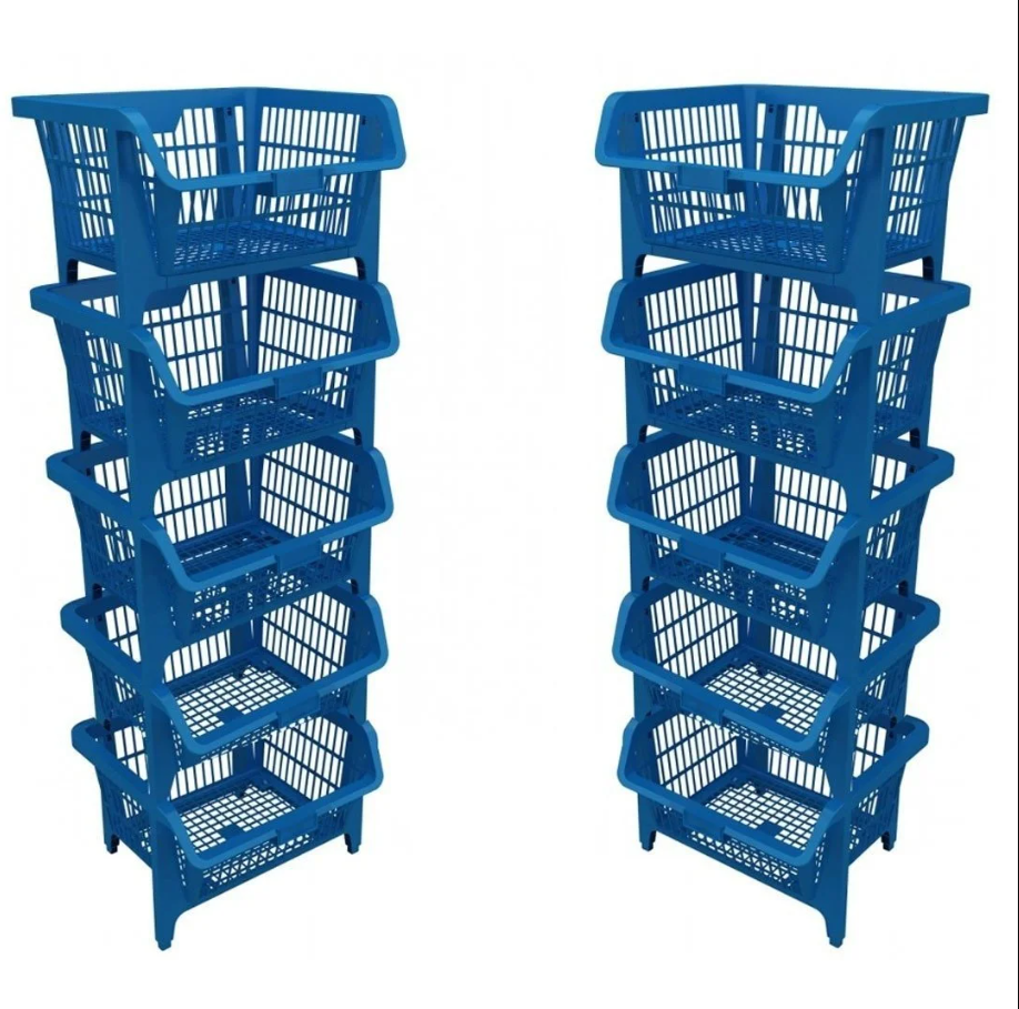 Cesto Expositor Medio Empilhável Azul Presto - 1