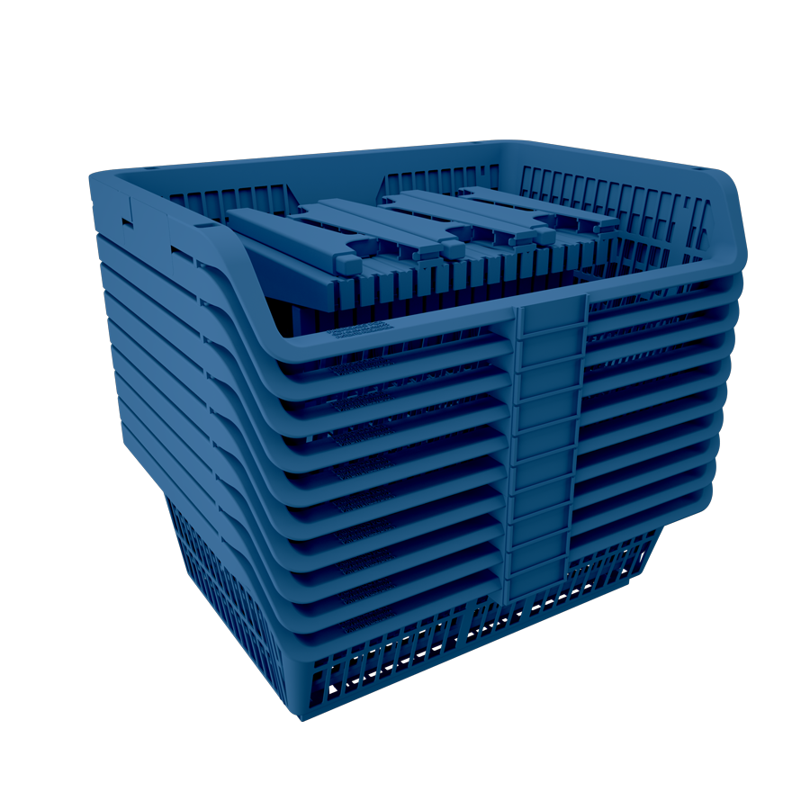 Cesto Expositor Medio Empilhável Azul Presto - 4