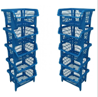 Cesto Expositor Medio Empilhável Azul Presto - 1