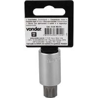 Soquete Multidentado Encaixe 1/2'' 16mm Curto CRV Vonder - 1