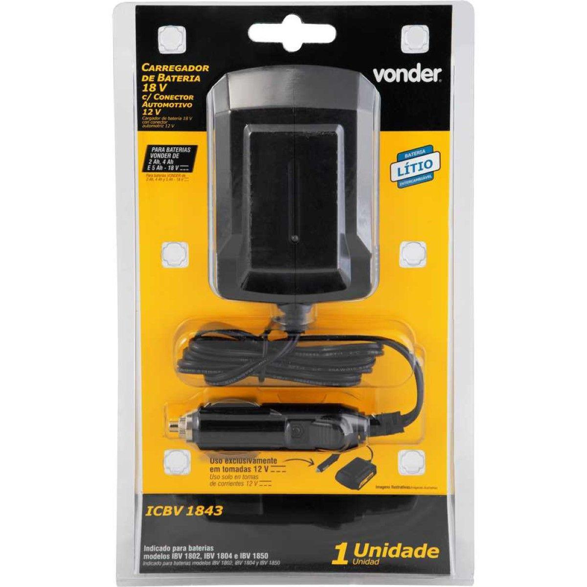 Carregador De Bateria 12V/18V Para Auto ICBC1843 Vonder - 7