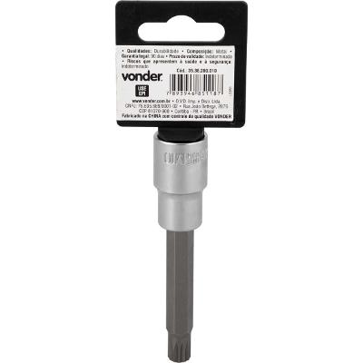 Soquete Multidentado Encaixe 1/2'' 10mm Longo CRV Vonder