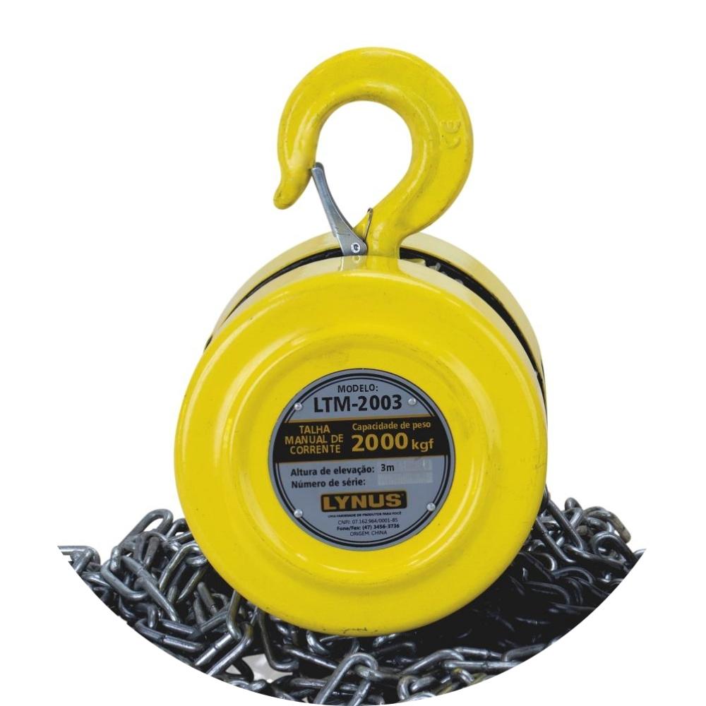 Talha Manual 2 Toneladas com Corrente 3M  LTM-2003 Lynus - 3