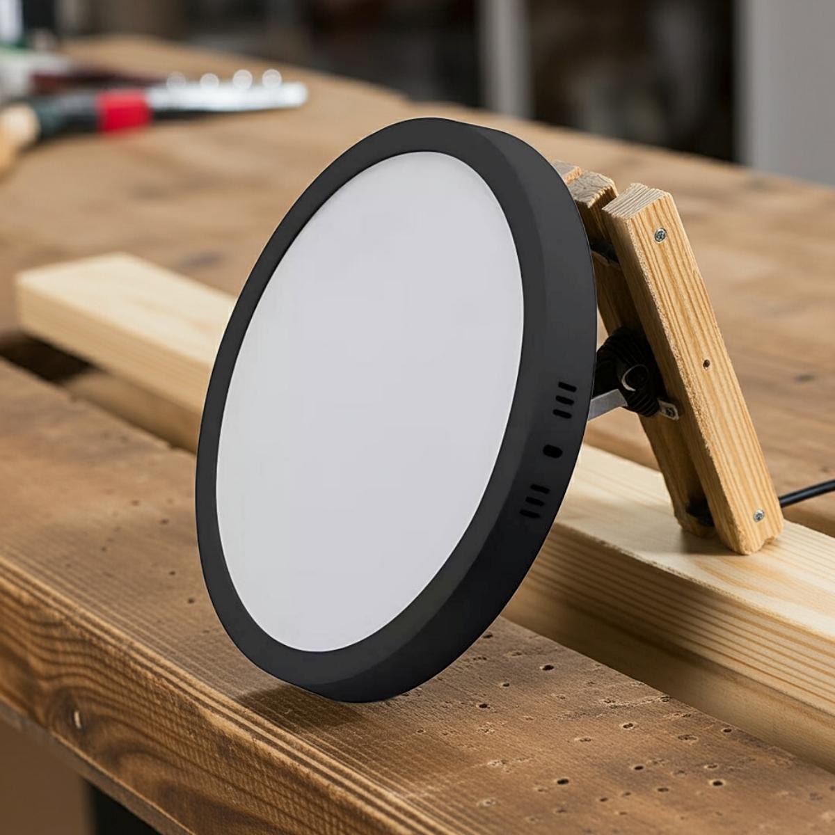 Painel Led Eco Redondo Preto 100-240V 24W 4000K Black+Decker - 5