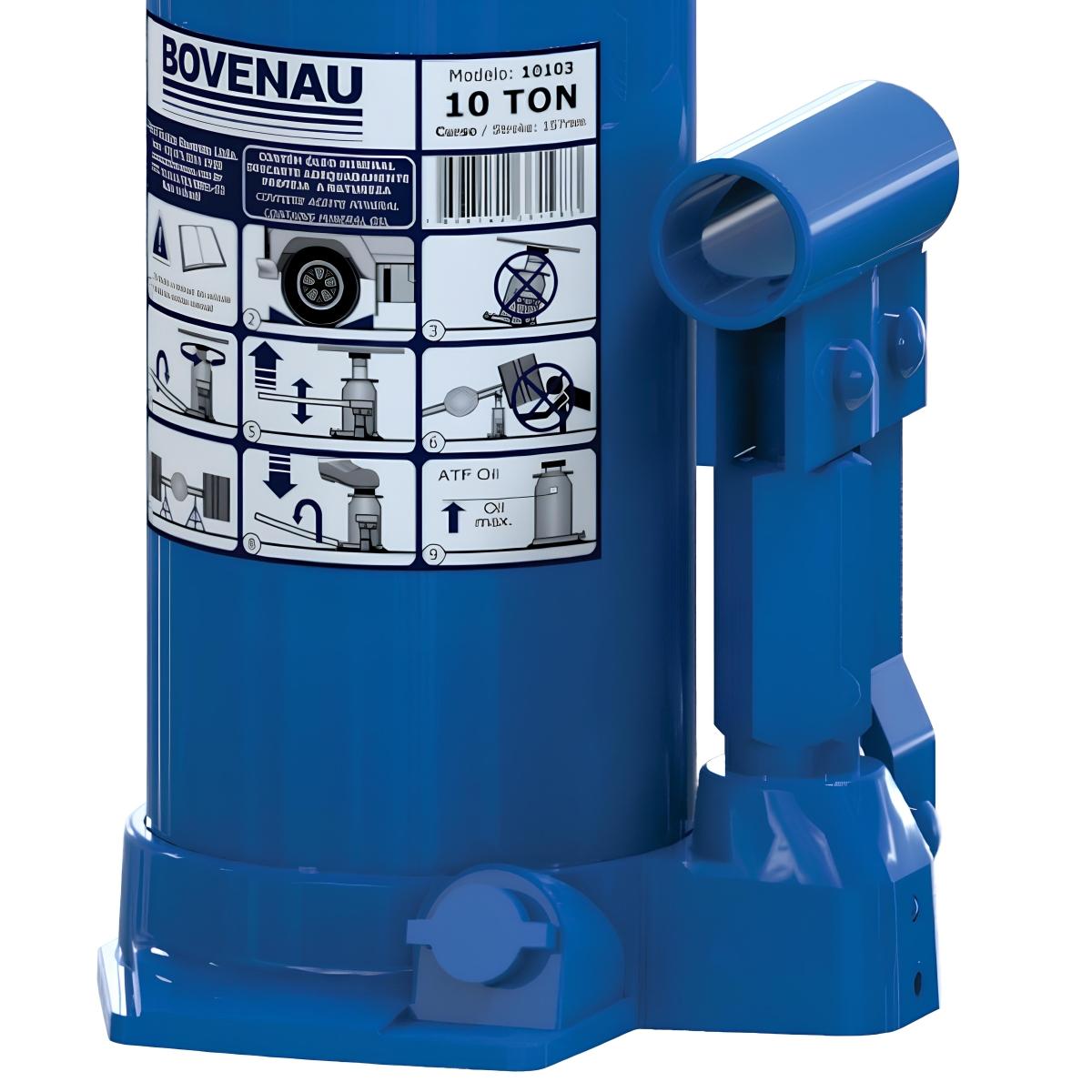 Macaco Garrafa 10 T Hidráulico MT10V Bovenau - 3